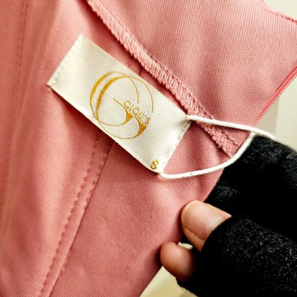 NWT Gigii's Jasmin Corset Off Shoulder Satin Dress Hot Pink $860 Small - Picture 11 of 11